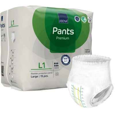 Πάνες βρακάκι ημέρας μεγάλης ακράτειας Abena Pants Premium L1 Large 15 τμχ