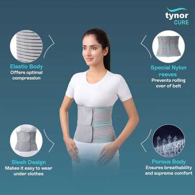 Ζώνη κοιλίας ελαστική μετεγχειρητική Tynor Abdominal Belt 20 cm Κοιλιακή χώρα