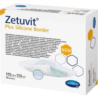 Επιθέματα κατάκλισης αυτοκόλλητα Hartmann Zetuvit Plus Silicone Border 17,5x17,5 cm | 10 τεμ. Επιθέματα κατακλίσεων Hartmann ...